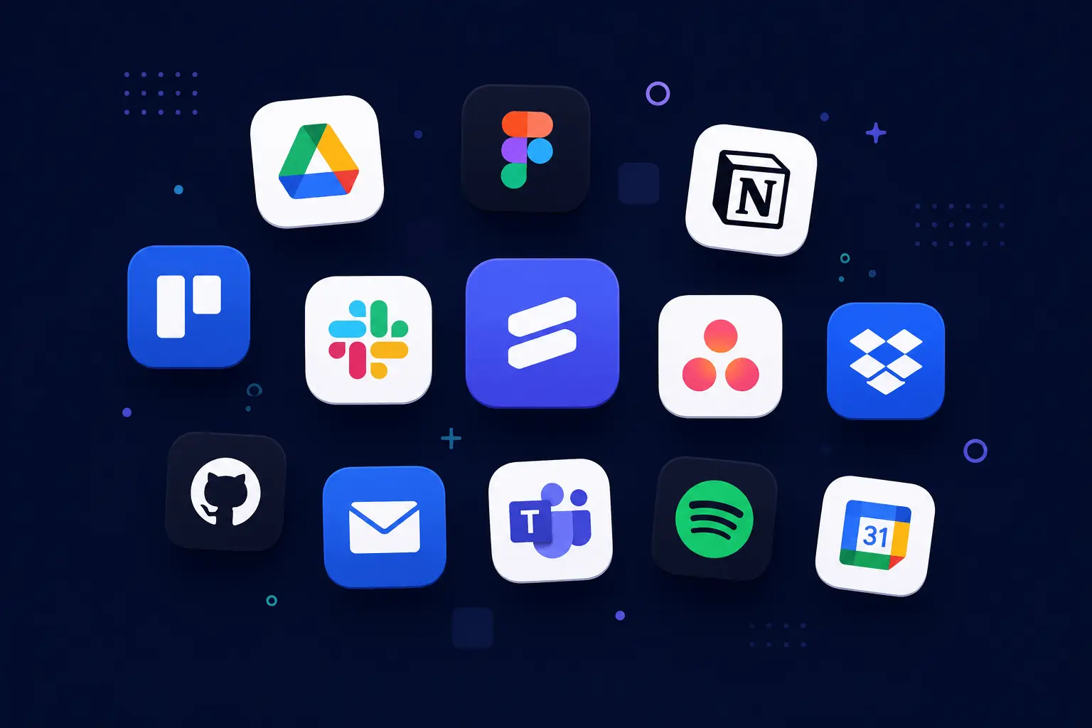 Collection of free AI tools displayed on a computer screen
