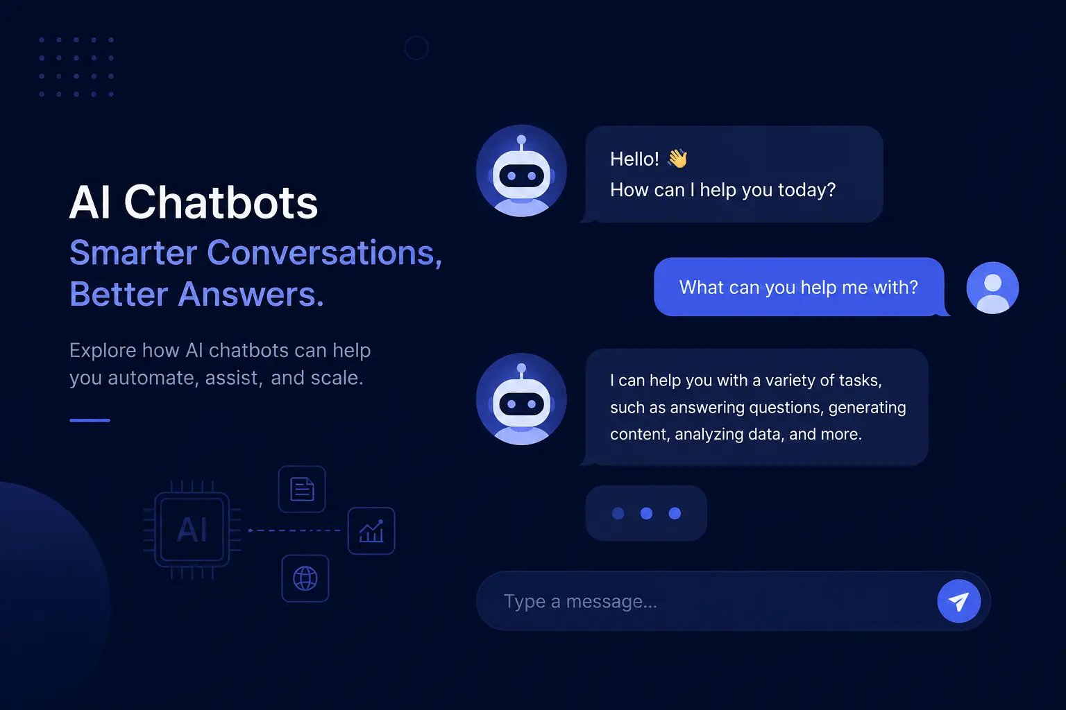 Person interacting with an AI chatbot on a laptop screen